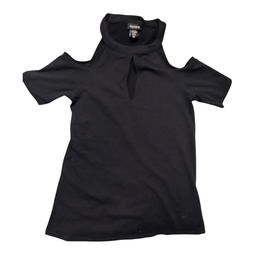 Torrid Black Cold Shoulder Short Sleeve with Keyhole 00